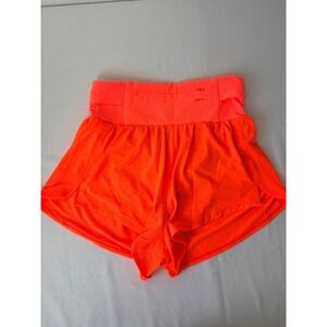 Free People Movement The Way Home Shorts Neon Orange High Rise  Small